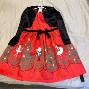 Bonnie Jean Nutcracker Dress & Cardigan